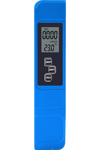 Kosona Mavi 3'ü Bir Arada Taşınabilir Su Kalitesi Test Cihazı - Ec, Tds Ve Sıcaklık Ölçer Pil Dahil Değil Mavi