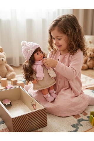 Lucia Girl Konuşan 35 Cm - Etkileşimli Kolları Bacakları Ve Kafası Et Kutulu Atkılı Oyuncak Bebek 42955282