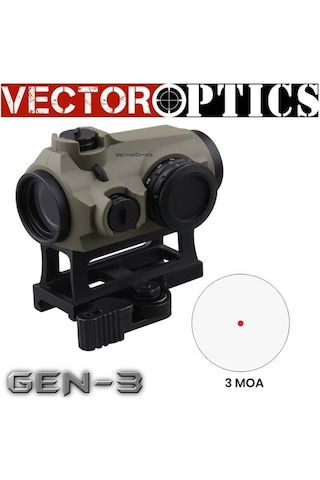 Vector Optics Maverick Gen3 Tan 1x22 Çöl Rengi Kauçuk Kaplı Red D