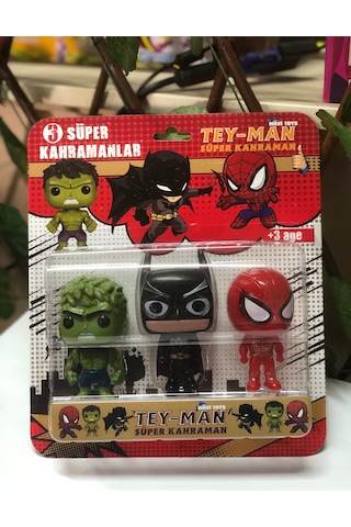 Mini 3 Lü Figür Oyuncak - Pop Marvel Süper Kahraman Oyuncak