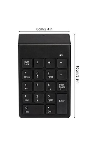 Kablosuz Numeric Keypad 18 Tuşlu Sayısal Tuş Takımı Klavye Numpad