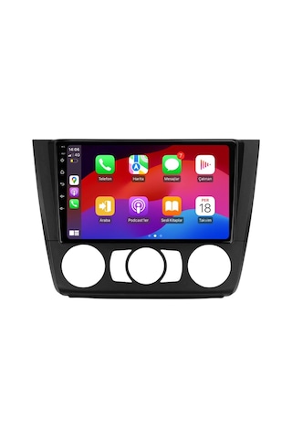 Bmw 1 Serisi E81 - E82 - E87 - E88 Analog Klima Android Multimedya Sistemi 6-128 Myway 2007-2011 9"