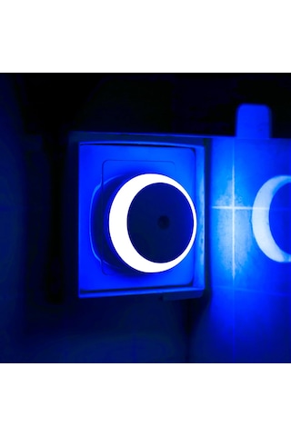 Kırmızı Gece Lambası, Fişli Led Gece Lambası, Yuvarlak, Işık Sensörü