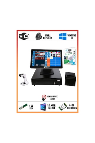 Pos Start Mağaza Barkod Sistemi 18-inc Trend Set Jj-6800a