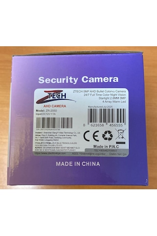 Ztech Zr-2050 5mp Ahd Fullcolor Sesli 2.8mm Bullet Dış Mekan Kamera