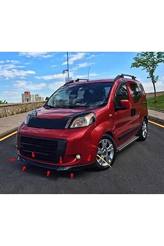 Fiat Fiorino Ön Lip Parlak Siyah Plastik Ön Ek Karlık Karlık+bodykit+ek