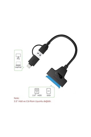 4204 2in1 Usb 3.0 Type-c To 2.5 İnç Sata Hdd Ssd Çevirici Dönüştürücü