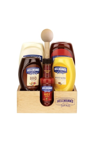 Hellmanns 5 Li Sos Paketi Ahşap Tepsi Hediyeli Çok Renkli