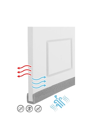 5 Adet Gri Kapı Altı Rüzgar Önleyici Isı Yalıtım Süngeri