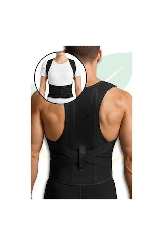 Dik Duruş Korsesi Unisex Kamburluk Önleyici, Çift Balenli, Günlük Ve Spor Elilom Ceku