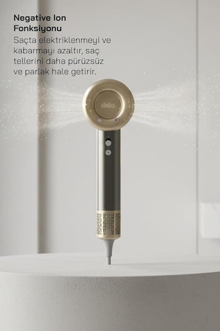 Shd 1727 1600w Bldc Saç Kurutma Makinesi Gri Sessiz Ve Hızlı Kurutma