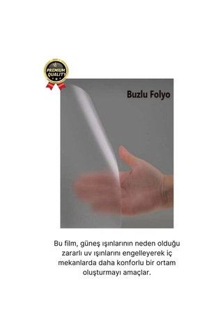Uv Engelleyici İçeriyi Göstermeyen Yapışkan İz Bırakmaz Ofis Ev Buzlu Cam Filmi 5 Mt X 60 Cm Diğer