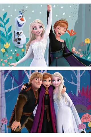 Educa 2x25 Parça Disney Frozen Kız Çocuk Ahşap Puzzle 3-5 Yaş 1 Adet