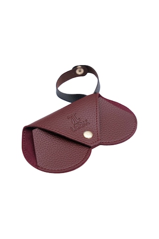 Pilook Modern Tasarım Bordo Gözlük Kılıfı