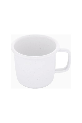 Rolled Enamelware Mug 4 Lü Emaye Kamp Kupası Beyaz