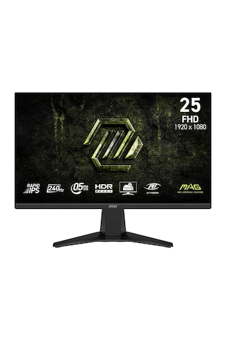 Msı Mag 255f X24 24.5 1920x1080 Fhd 240hz 0.5ms Hdmı Dp Hdr Ready Adaptive Sync Rapid Ips Gaming Monitor