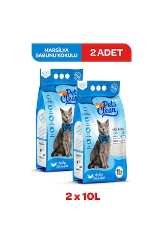 Pets Clean Kedi Kumu Marsilya Sabun Kokulu 10lt 2li