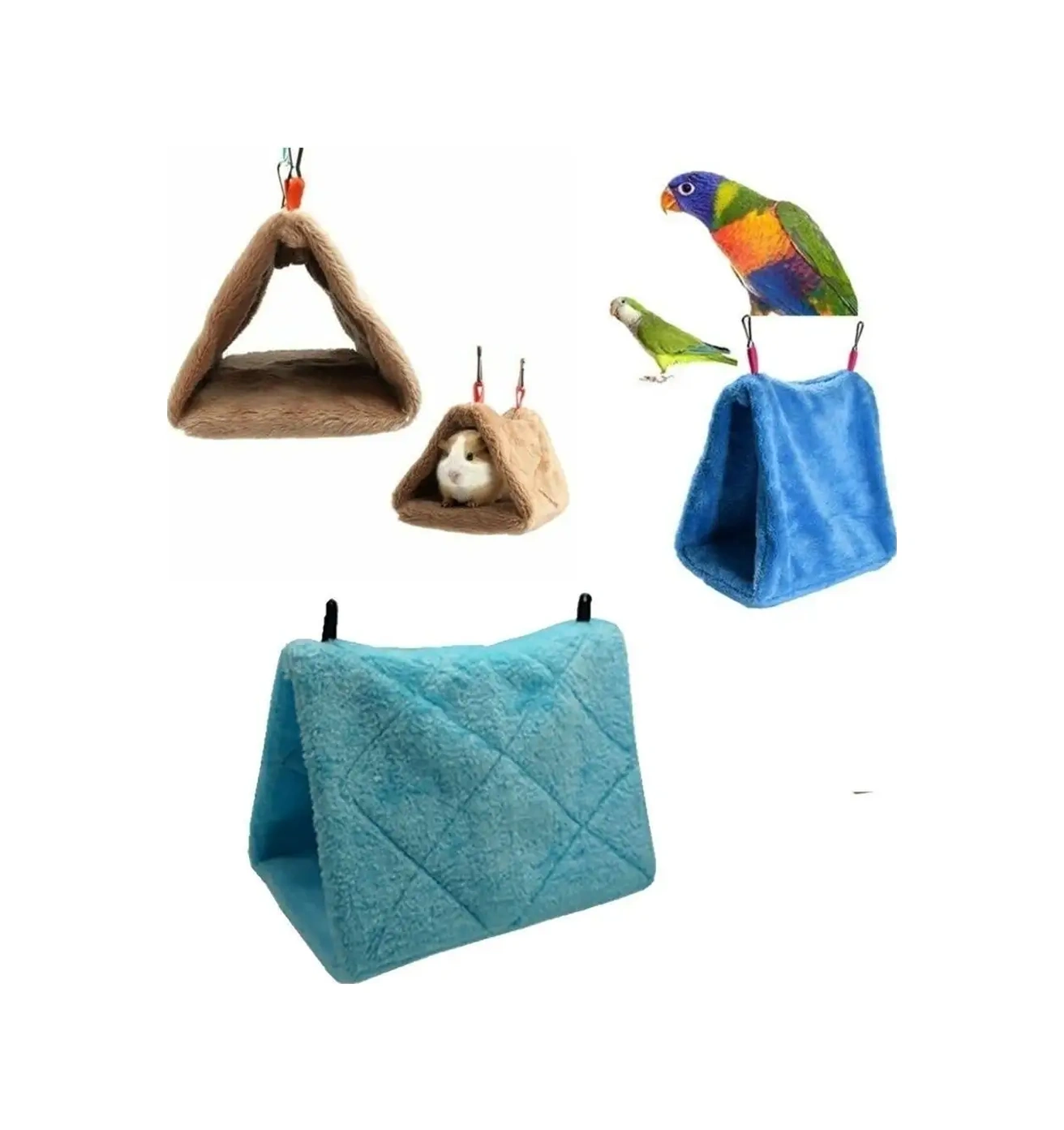 Petsroom Kuşlar, Muhabbet Kuşları, Kemirgenler, Yavru Fareler, Hamsterler İçin Yumuşak Hamak Ev 22741441