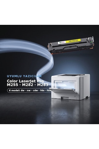 Hp Color Laserjet Pro Mfp M282nw Uyumlu Toner Çipli W2212a Sarı
