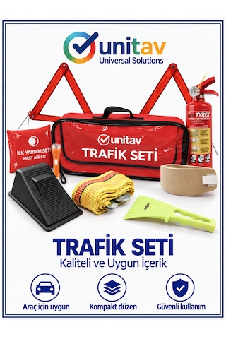 Unitav Eko Trafik Ve İlk Yardım Seti Tüvtürk Muayene Onaylı
