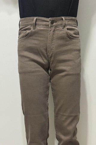 Hacker Denim Hacker Dmctekstil Erkek Kahverengi Y 1103 Yüksek Bel Rahat Kesim Boru Paça Jean Pantolon