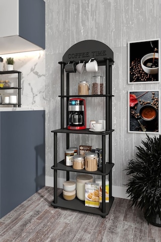 Dekoratif Lungo Özel Kahve Köşesi Siyah Siyah