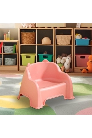 Flybuy Taburesi Suntek Sırtlı Küçük Hafif Pembe Banyo Tabure, Mutfak Ve Yatak Odası İçin Uygun Pembe