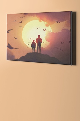 Webstyle Sayılarla Boyama Seti Kasnaklı Güneş Doğarken 40 X 50 Cm