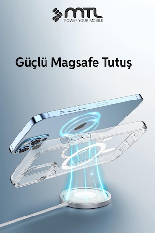 İphone 12 Pro Max Uyumlu Şeffaf Magsafe Kılıf Mtl Safe
