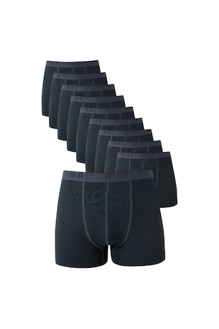 Arma Yıldız Erkek Füme Boxer 10'lu Paket Pamuklu Likralı Yumuşak Ve Esnek Kumaş Füme