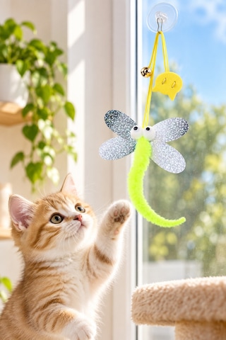Çıngıraklı Kedi Oyuncağı Yapışkanlı Kedi Oyun Oltası Renkli Ponponlu Hacıyatmaz Oyuncak Zıplayan Top Çıngıraklı Kedi Oyuncağı Yapışkanlı Kedi Oyun Oltası Renkli Ponponlu Hacıyatmaz Oyuncak Zıplayan Top