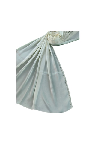 Mim Eşarp Mısırlı Eşarpları Taşlı Jan Jan Abiye Şal 75x190 Cm Krem