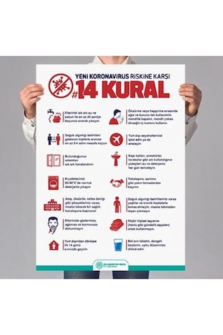 14 Kural Poster Baskı 50x70 Poster Baskı 2 Adet Görsel Baskı Diğer