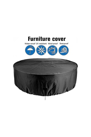 Yuvarlak Masalar İçin Su Geçirmez, Solmaya Dayanıklı Dış Mekan Mobilya Kılıfları DiğER