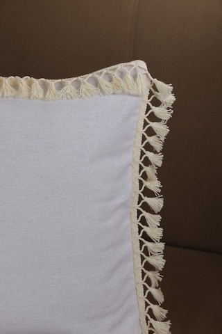 Dnc Home Tekstil Ndchome Keten Beyaz Ponponlu Kırlent Kırlent Kılıfı 43 X 43