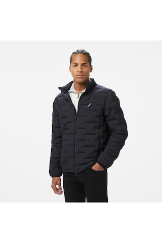 Nautica Erkek Siyah Standart Fit Dik Yaka Mont Kapitone J55002t Siyah