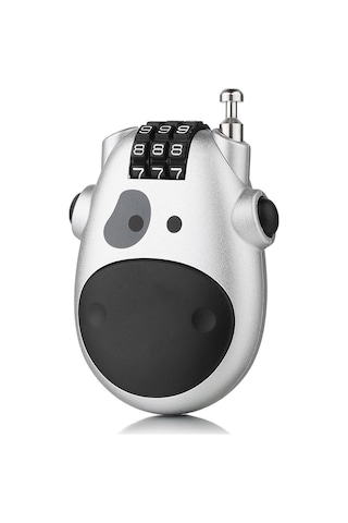 Geeroyoo Gümüş Renkli Geniş Kullanimlı Çelik Tel Kablolu Şifreli Kilit - Moto Kask, Bagaj, Kayak Ve Araç Kıyafeti İçin Uygun Gümüş