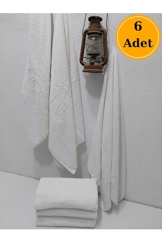Otel Banyo Havlusu Orta Boy Beyaz 70X140 Cm 6 Ad.