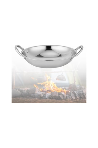 Kore Ramen Erişte Pot Tava Kuru Tencere Ev Çift Kulplu Kimchi Çorbası 28cm