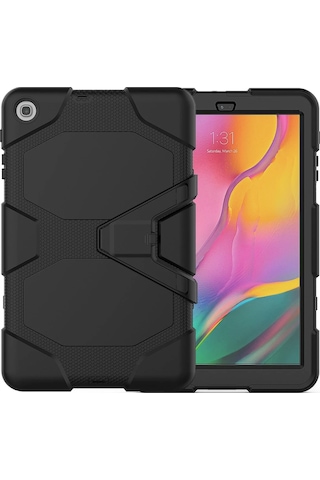 Newface Samsung Galaxy Uyumlu T510 Tab A 10.1 Kılıf Griffin Tablet Kapak Semeglbl - 96 - Siyah