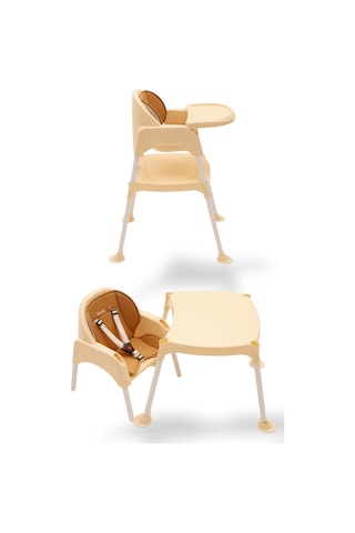 Miracool Prime 4ın1 Mama Sandalyesi / Çalışma Masalı / Pedli / Krem
