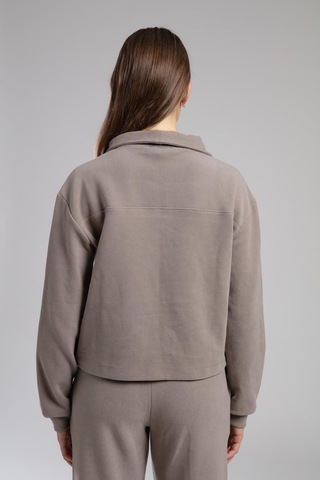 Lee Cooper Vegas Kadın Dik Yaka Sweatshirt Vizon-21872 VIZON
