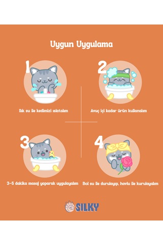 Silkypetwash - Kedilere Özel Doğal Kavun Özlü Şampuan - 400ml