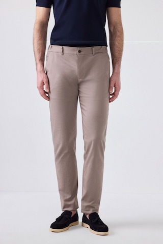 D's Damat Ds Damat Slim Fit Bej Armürlü Yan Beli Lastikli Esnek Likralı Yandan Cepli Chino Pantolon 2HCC3ORT20001 Bej