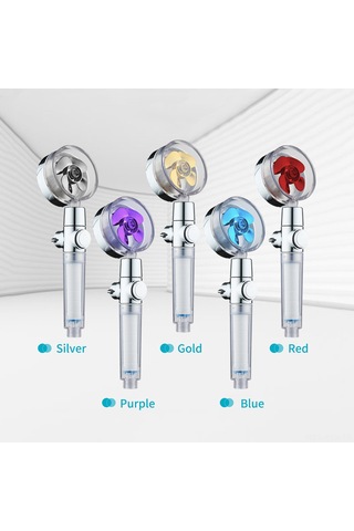 Yaozixa Yüksek Basınçlı Turbo Fanlı Duş Başlığı - Ayarlanabilir Akış Ve Dönebilir Tasarım Altın