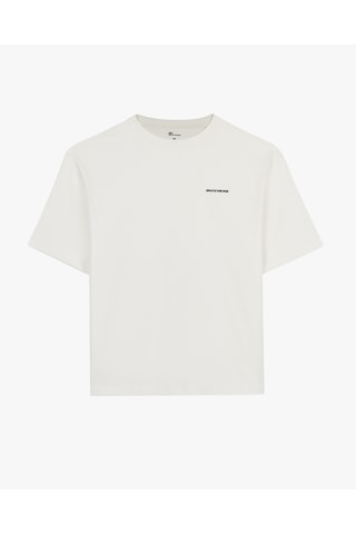 Skechers M Oversize Essential Heavy T-shirt Erkek Beyaz S2620191-3855
