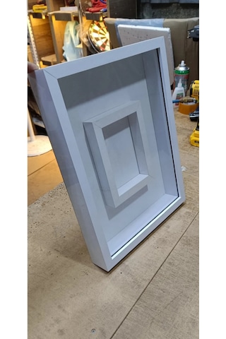 Kuru Gül Çiçek Çerçevesi Ahşap Çerçeve 40x30 Beyaz Pleksi Cam