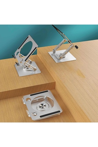 Ermer Metal Tablet Standı 360 Derece Dönebilen Açı Ve Yükseklik Ayarlı Alüminyum Stant