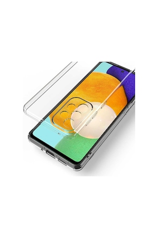 Samsung Uyumlu Galaxy A73 Kılıf Zore Kamera Korumalı Süper Silikon Kapak Renksiz