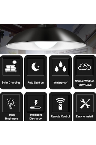 Güneş Kolye Işıkları Led Avize Su Geçirmez, Kapalı Beyaz Işık